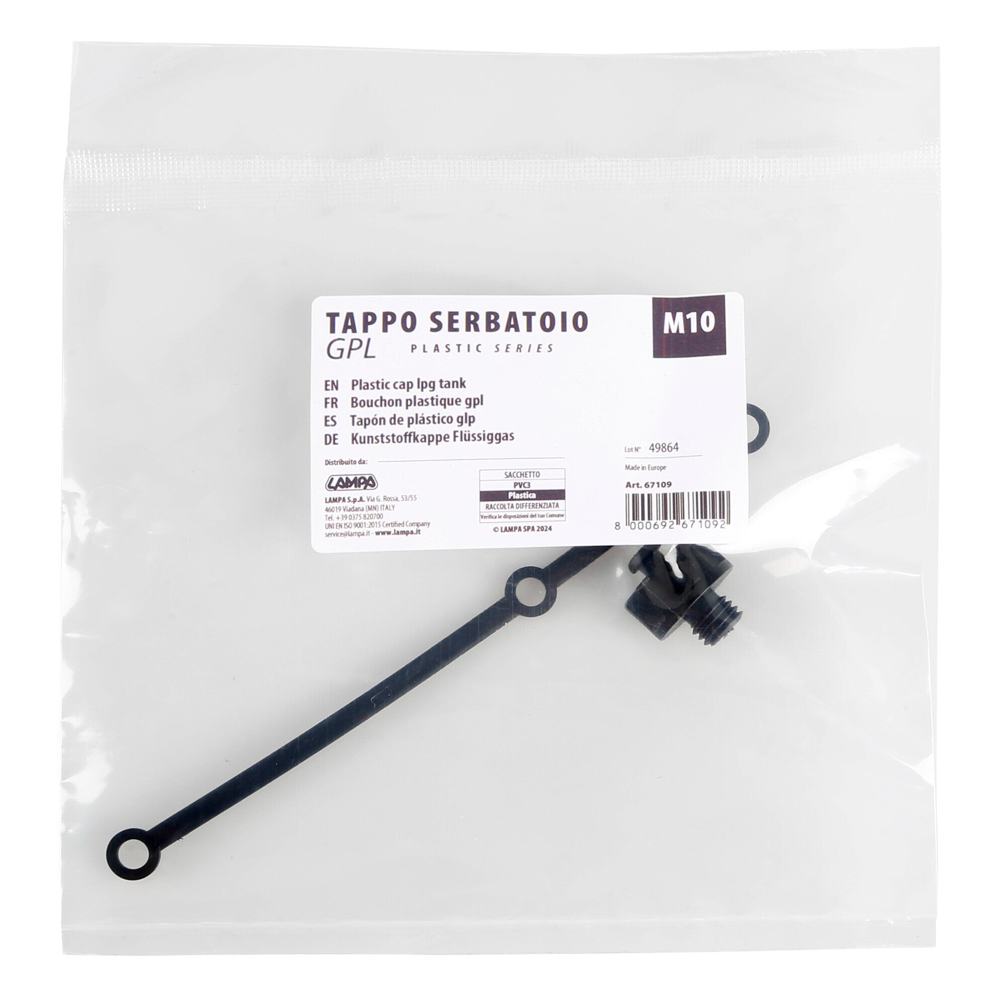 Tappo in plastica per GPL - M10