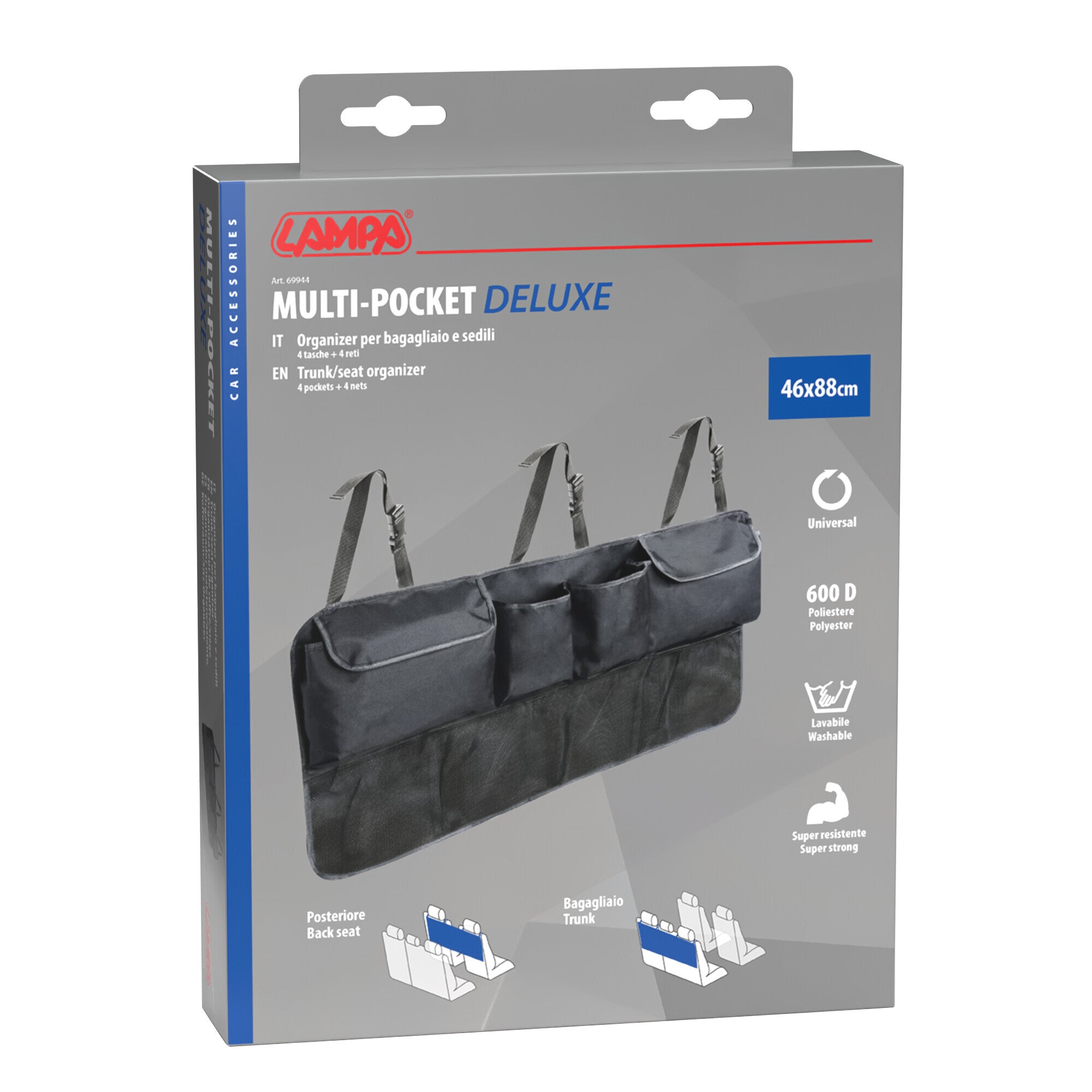 Multi-Pocket DeLuxe, organizer bagagliaio/sedile