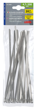 Fascette in acciaio inox, set 20 pz - 4,7x200 mm