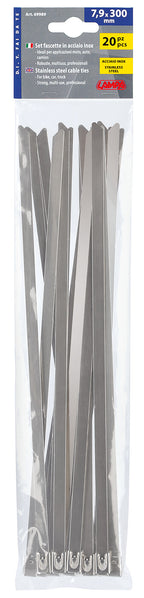 Fascette in acciaio inox, set 20 pz - 7,9x300 mm