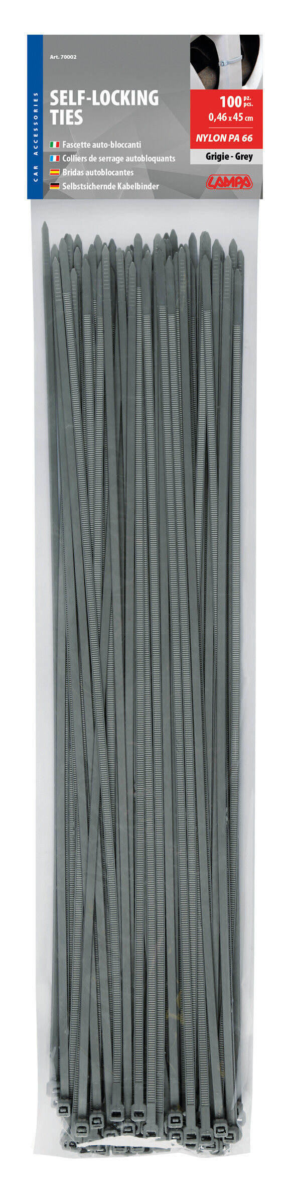 Fascette fermacavo 100 pz - 45 cm - Grigio