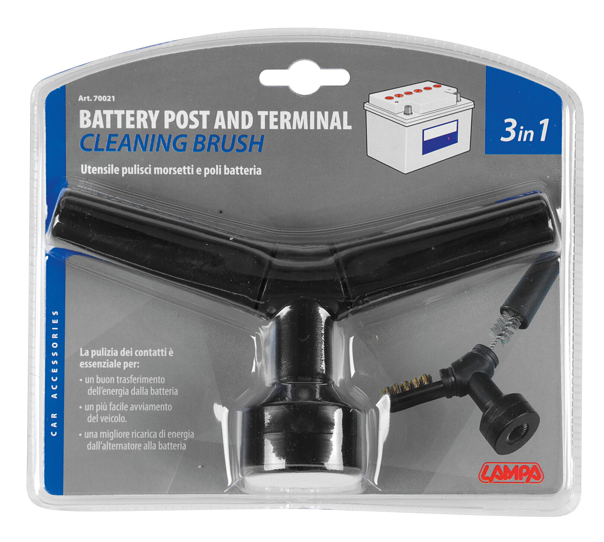 Pulisci-morsetti batteria 3 in 1