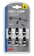 Cable-Clamp, clips fermacavi adesive, 6 pz