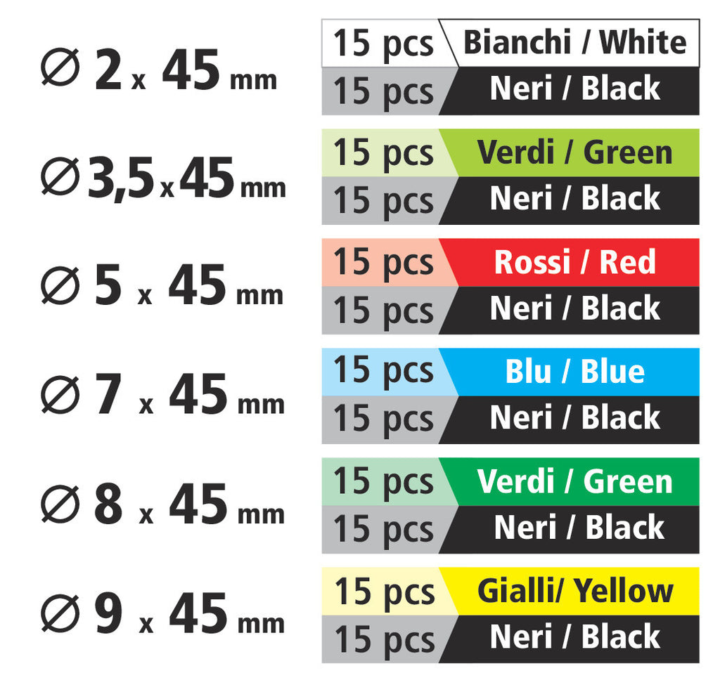 Guaine termorestringenti, set 180 pz
