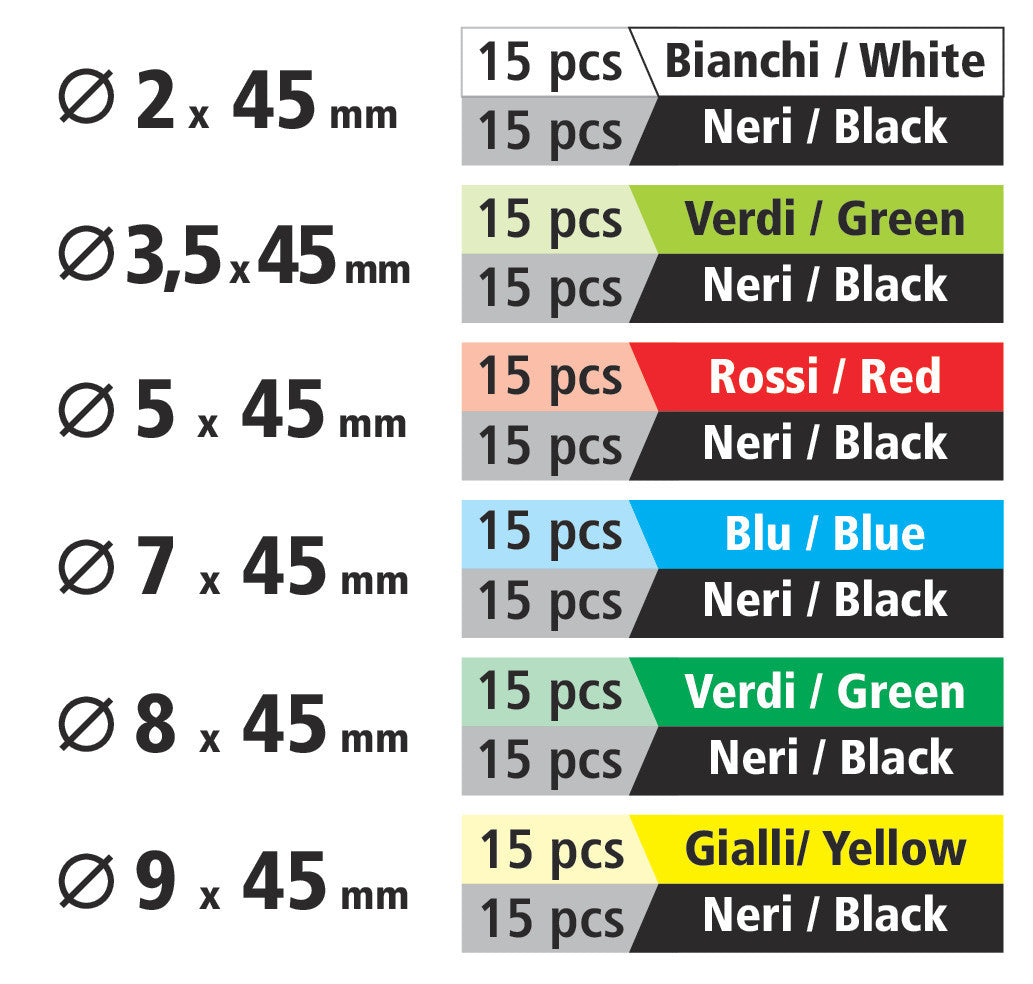 Guaine termorestringenti, set 180 pz