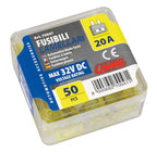 Confezione 50 fusibili lamellari, 12/32V - 20A