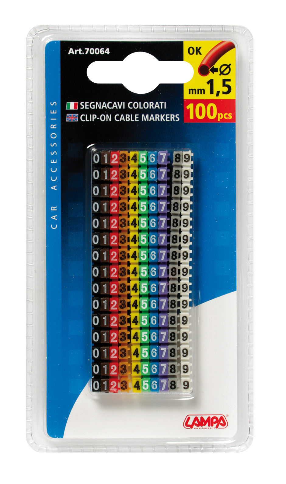 Segnacavi colorati, set 150 pz