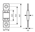 Maxi+, fusibile lamellare tipo ANL 12/32V - 80A