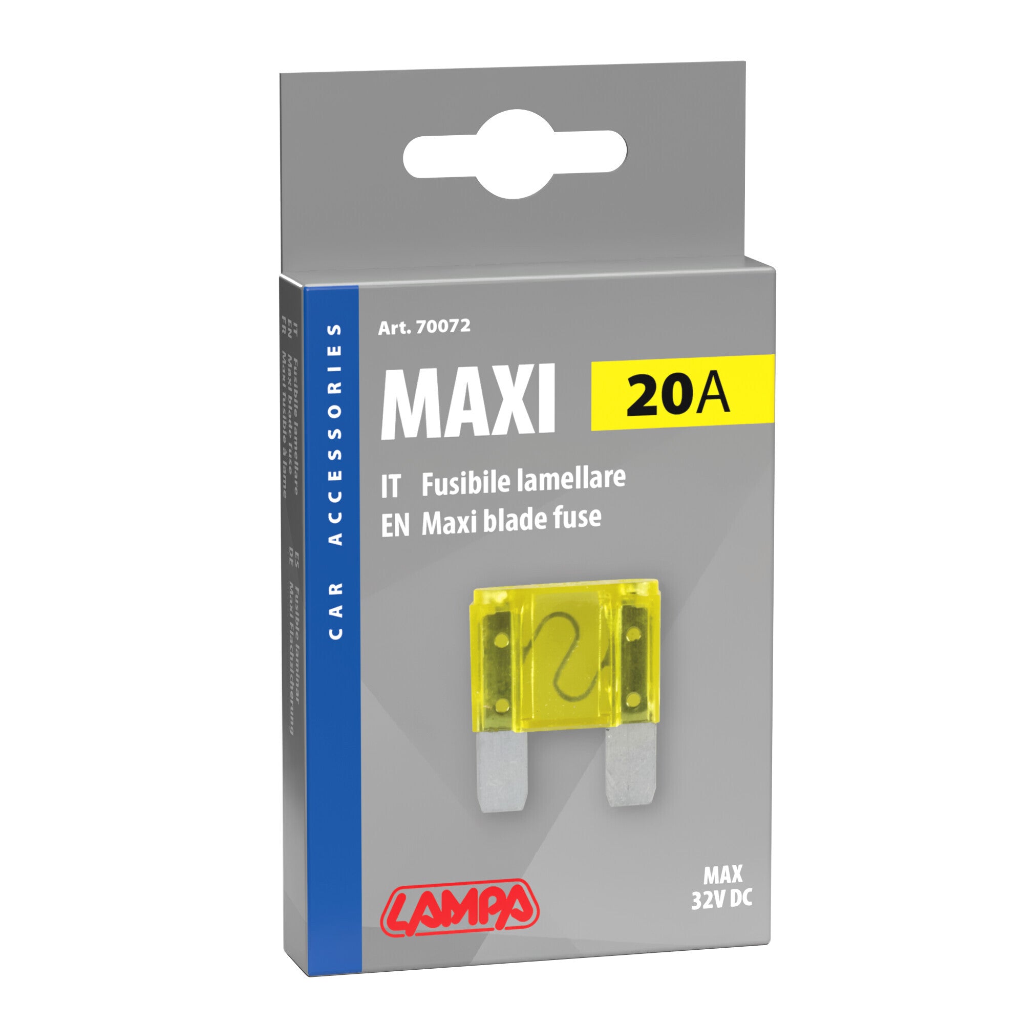 Fusibile lamellare Maxi, 12/32V - 20A
