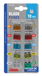 Set 10 fusibili lamellari assortiti, 12/32V