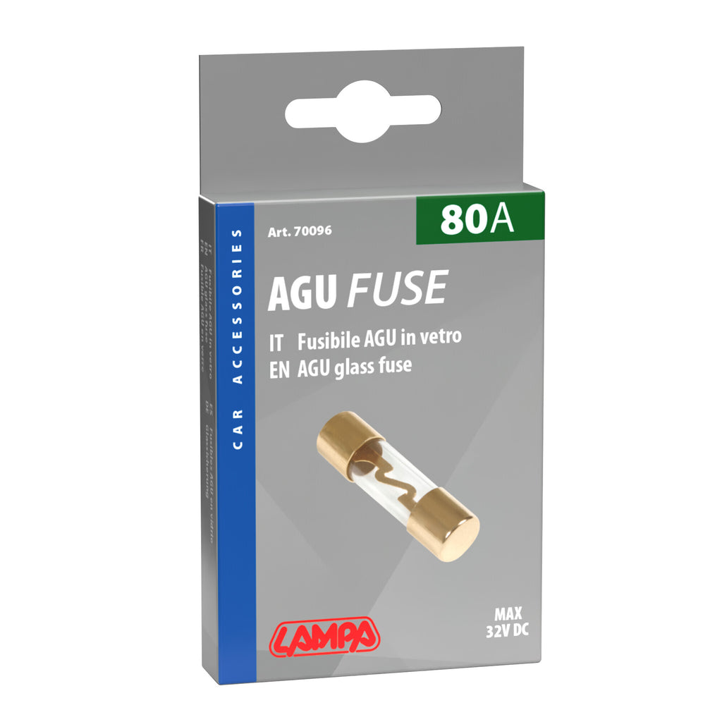 Fusibile AGU in vetro, 12/32V - 80A