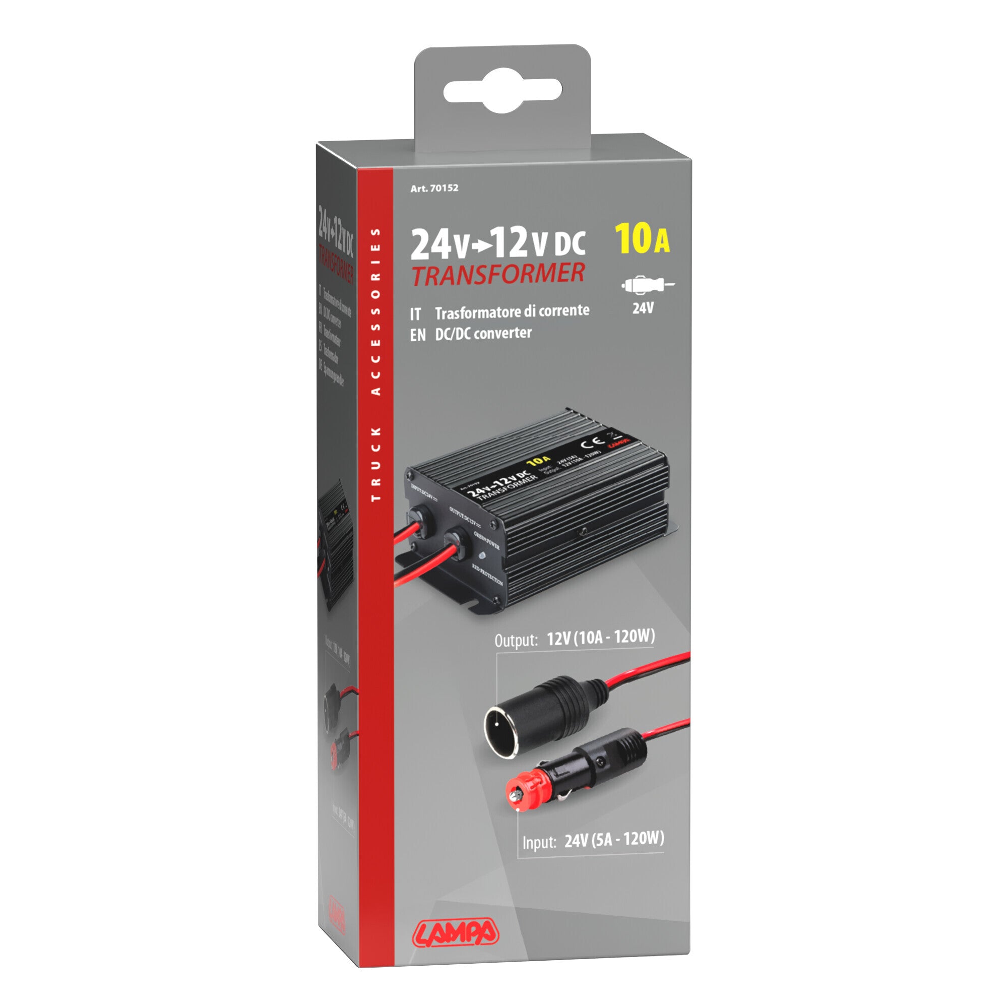 Transformer, trasformatore di corrente, 24V > 12V - 10A