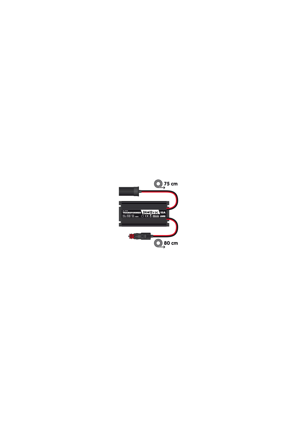 Transformer, trasformatore di corrente, 24V > 12V - 15A