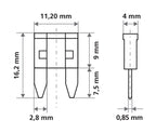 Smart Led, set 6 micro-fusibili lamellari con spia a led, 12/32V - 7,5A