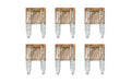 Smart Led, set 6 micro-fusibili lamellari con spia a led, 12/32V - 7,5A