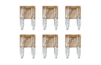 Smart Led, set 6 micro-fusibili lamellari con spia a led, 12/32V - 7,5A