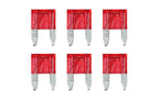 Smart Led, set 6 micro-fusibili lamellari con spia a led, 12/32V - 10A