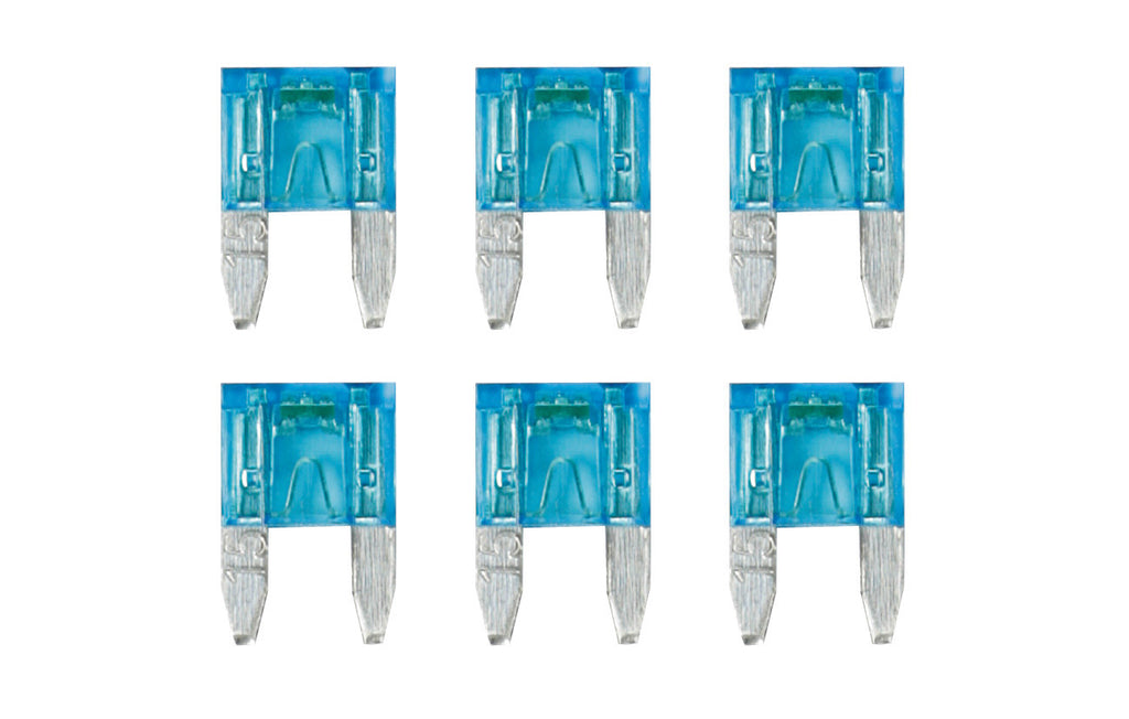 Smart Led, set 6 micro-fusibili lamellari con spia a led, 12/32V - 15A
