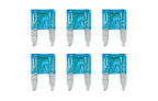 Smart Led, set 6 micro-fusibili lamellari con spia a led, 12/32V - 15A