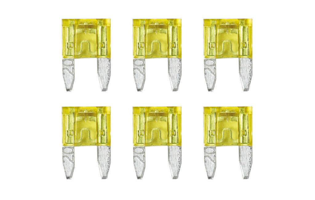 Smart Led, set 6 micro-fusibili lamellari con spia a led, 12/32V - 20A