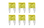 Smart Led, set 6 micro-fusibili lamellari con spia a led, 12/32V - 20A