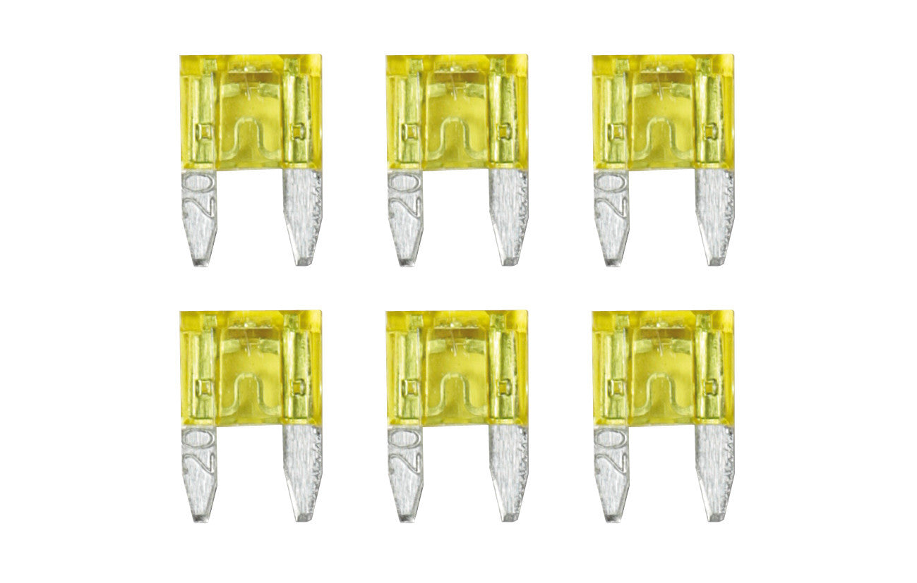 Smart Led, set 6 micro-fusibili lamellari con spia a led, 12/32V - 20A