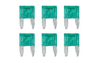 Smart Led, set 6 micro-fusibili lamellari con spia a led, 12/32V - 30A