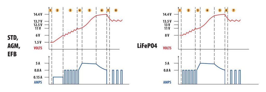 Amperomatic Pro, caricabatteria intelligente, 12V - 5A