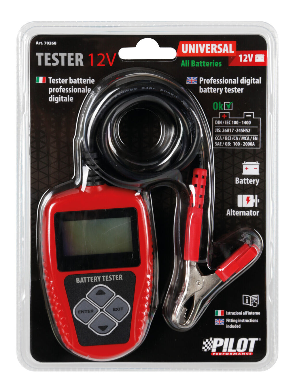 Tester professionale per batterie