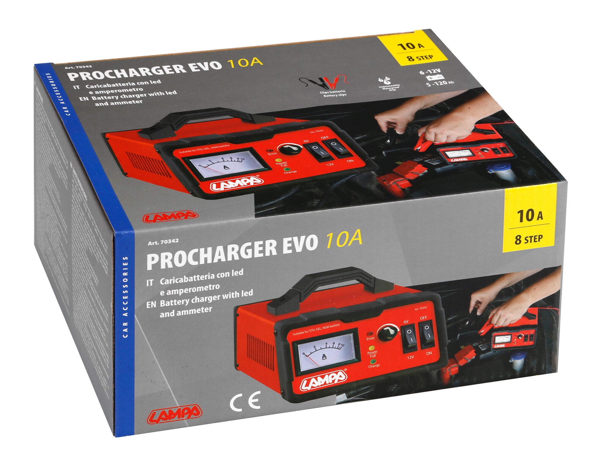 Procharger Evo 10A, caricabatteria 6/12V
