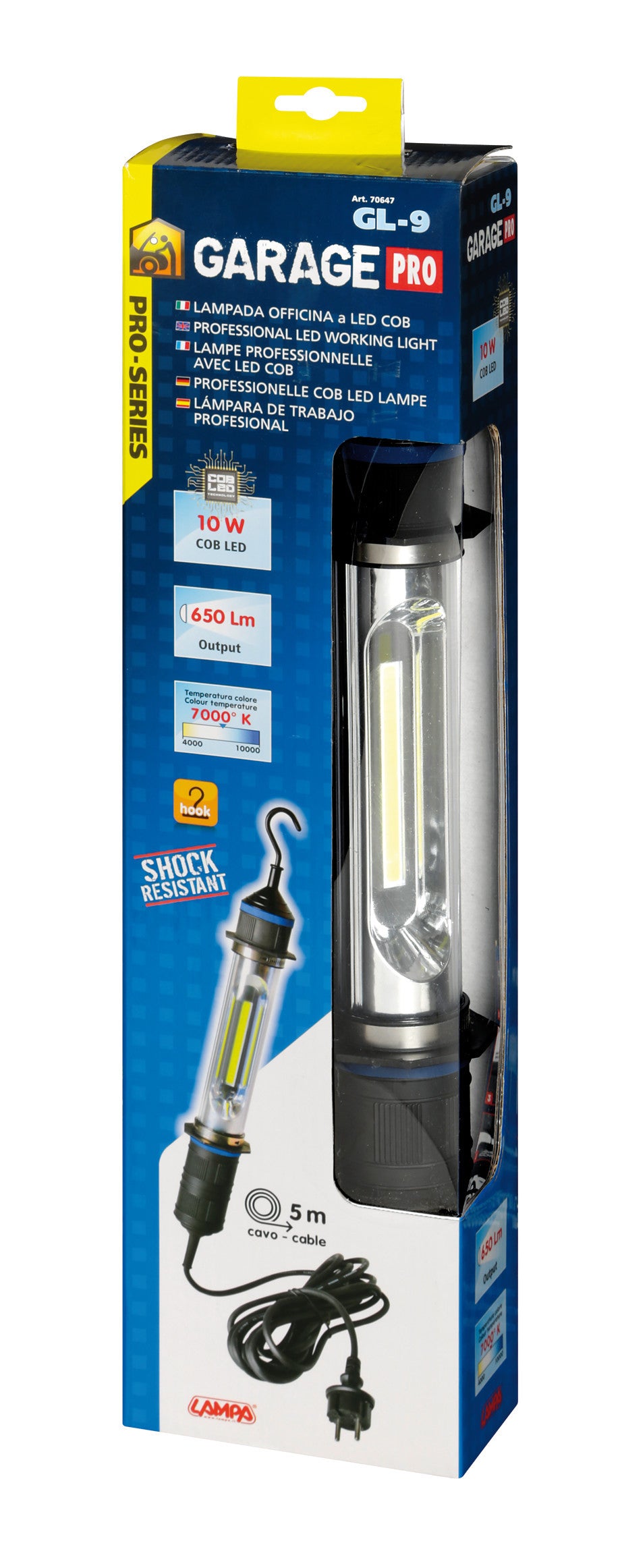 GL-9, lampada da officina a LED COB - 230V