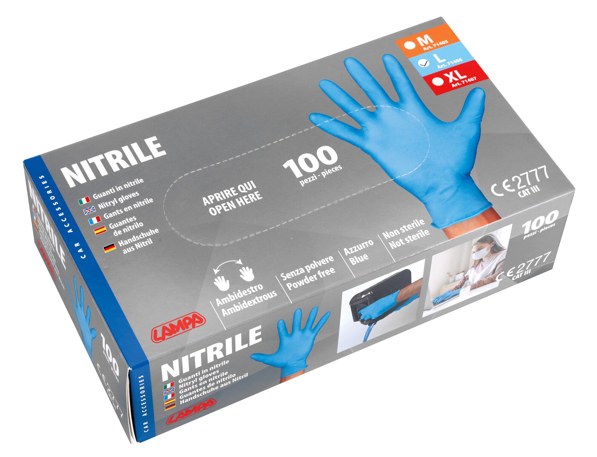 Guanti in nitrile - 100 pz - L