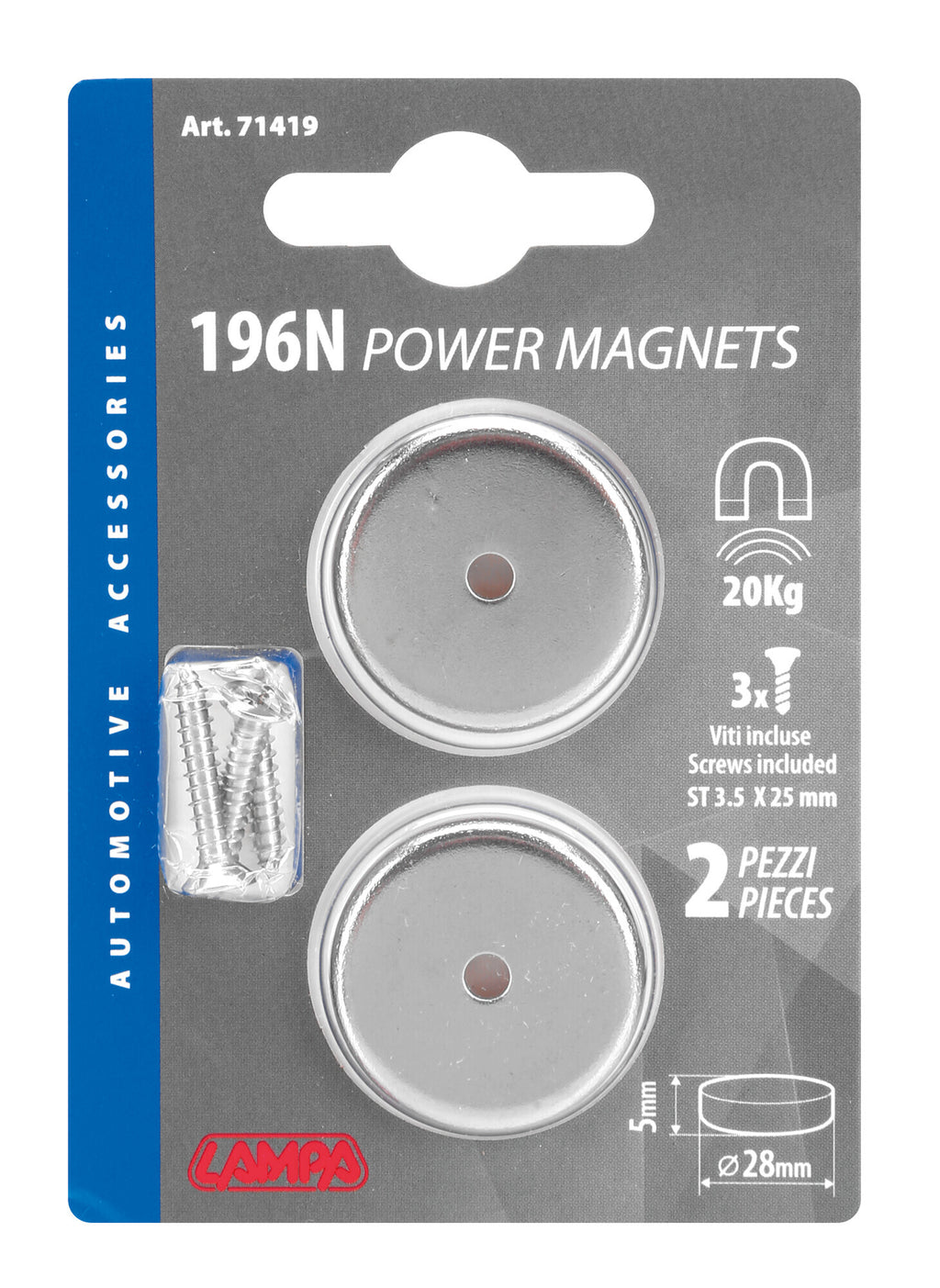 Dischi magnetici al neodimio, 2 pz