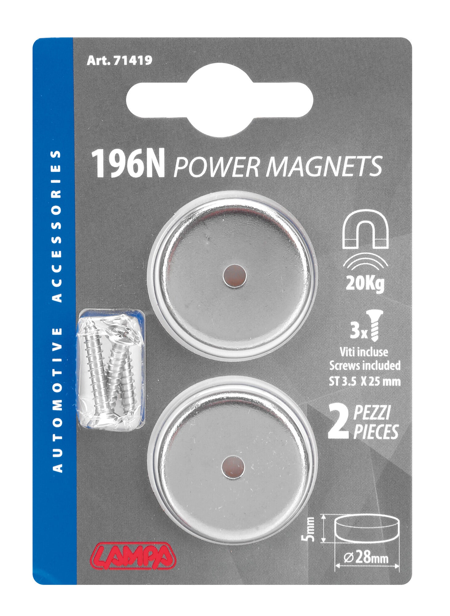 Dischi magnetici al neodimio, 2 pz