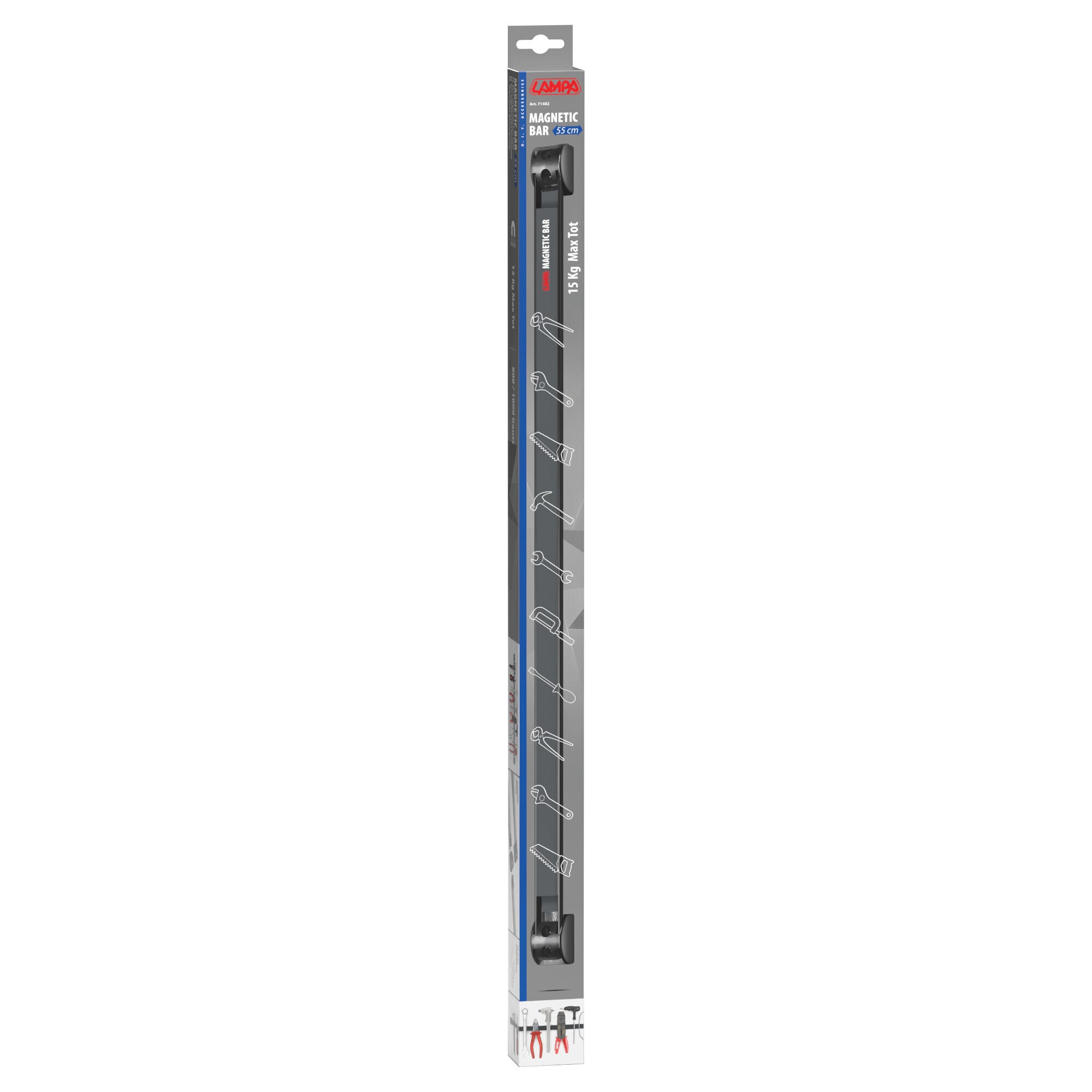 Barra magnetica porta attrezzi - 55 cm - 15 kg max