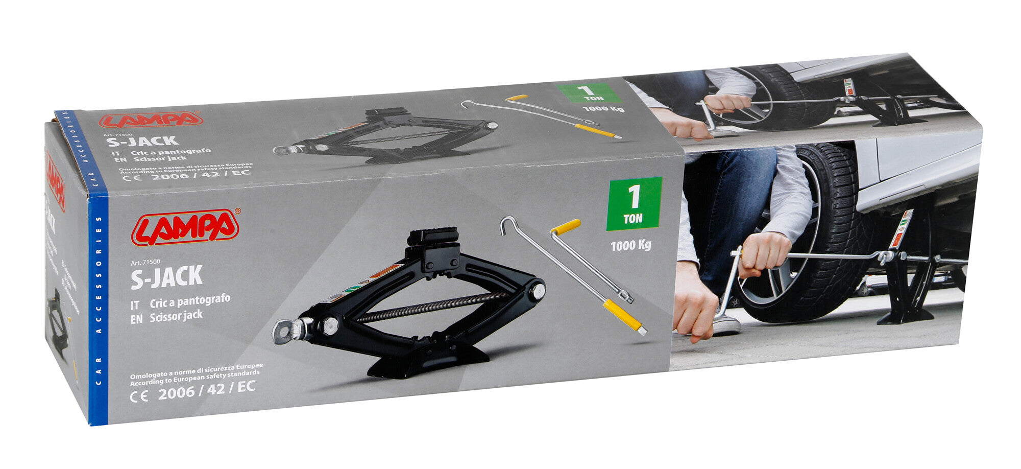 Cric a pantografo - 1.000 kg