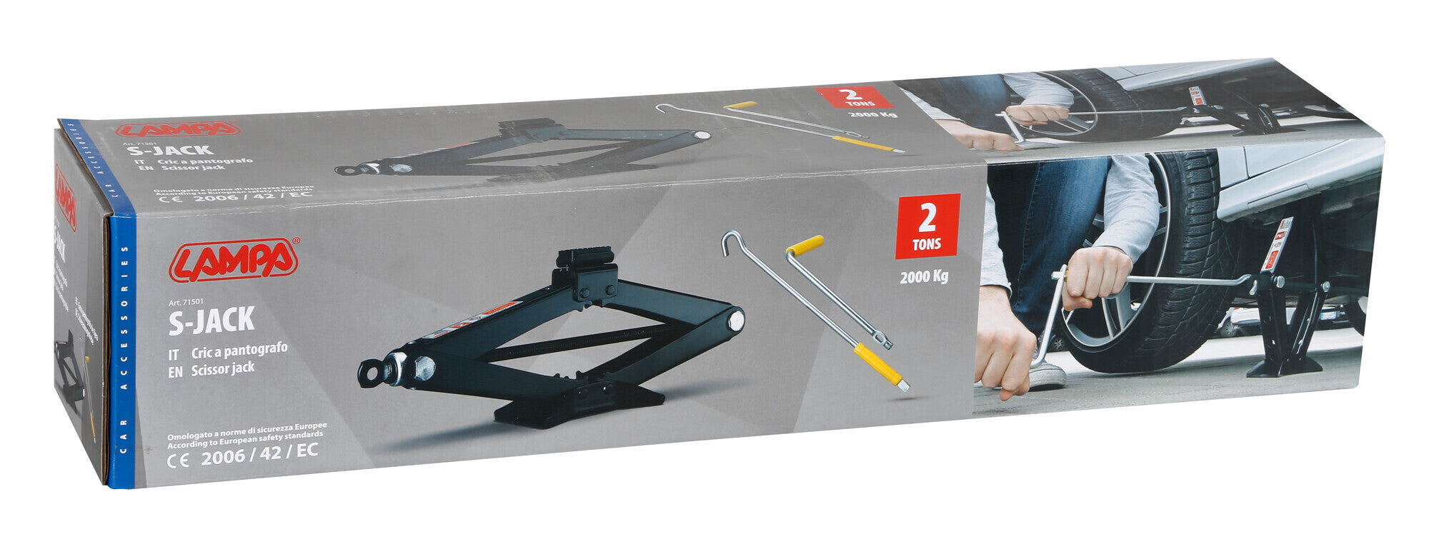 Cric a pantografo - 2.000 kg