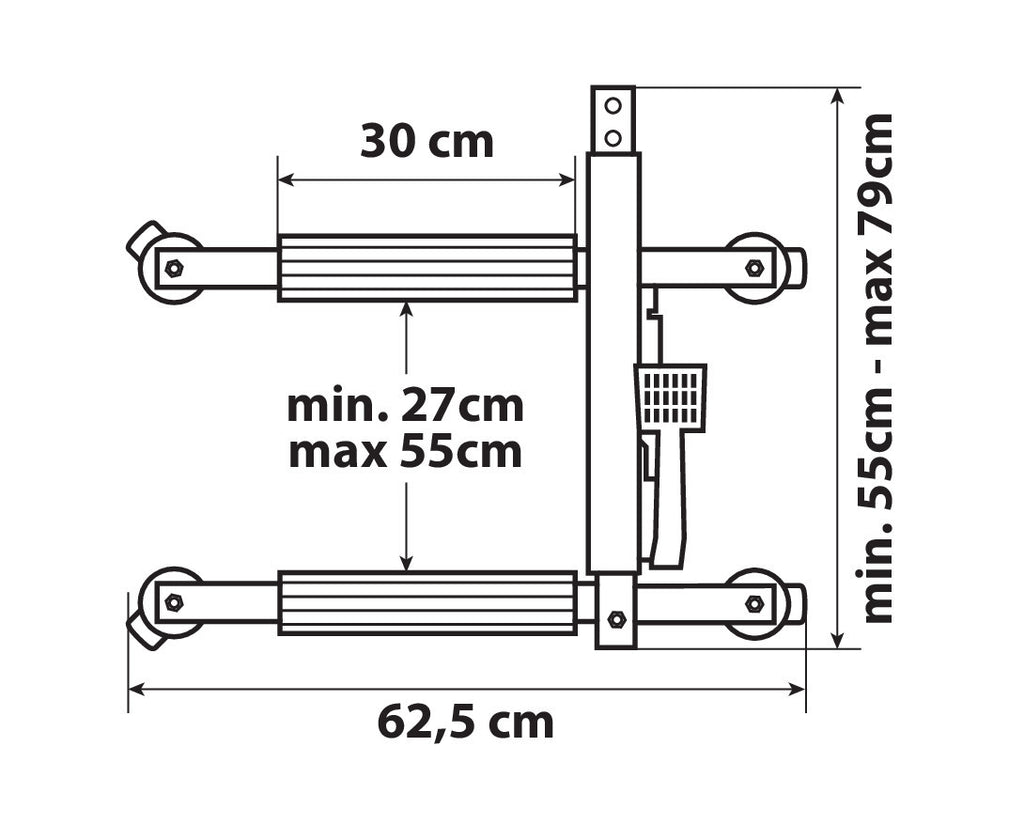 Sollevatore idraulico per posizionamento veicoli - 1.600 kg