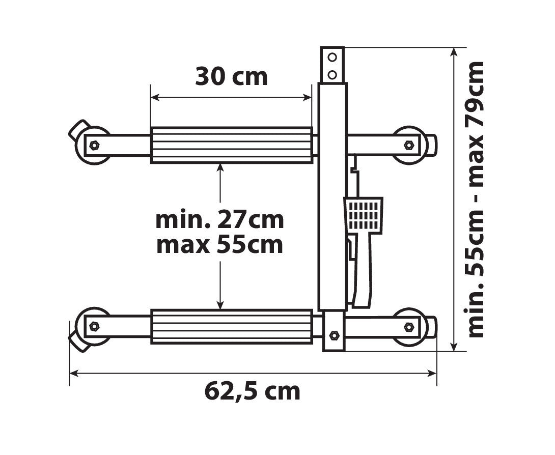 Sollevatore idraulico per posizionamento veicoli - 1.600 kg