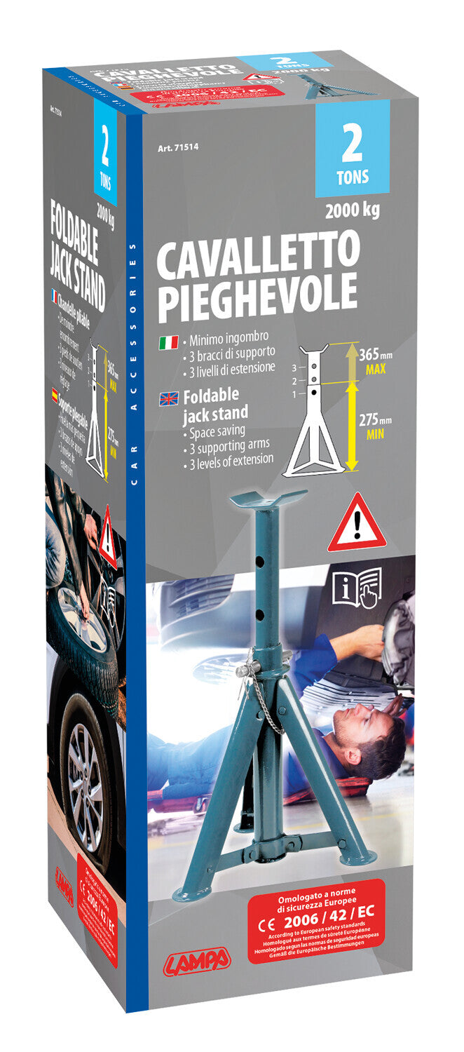Cavalletto treppiedi pieghevole - 2.000 kg