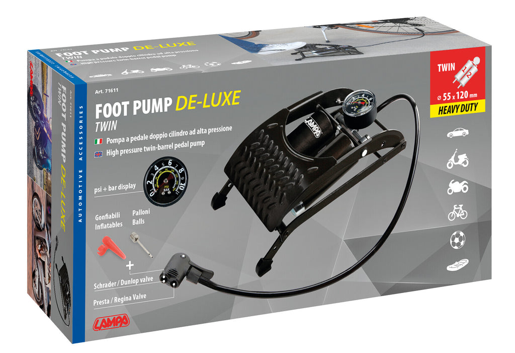 Pompa a pedale de-luxe doppio cilindro - 2 cilindri