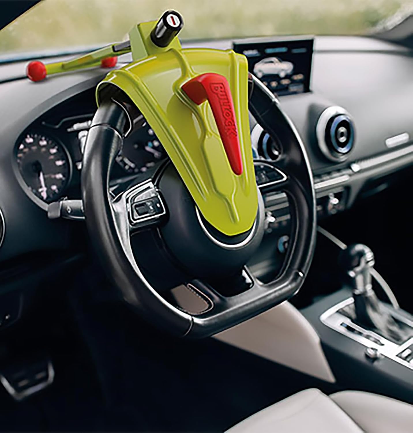 Bullock Defender Pro Blocca Volante Antifurto Universale per Auto, Scudo di Sicurezza in lega Rinforzata, Ideale per City Car, Facile Installazione + Arbre Magique POP Ocean
