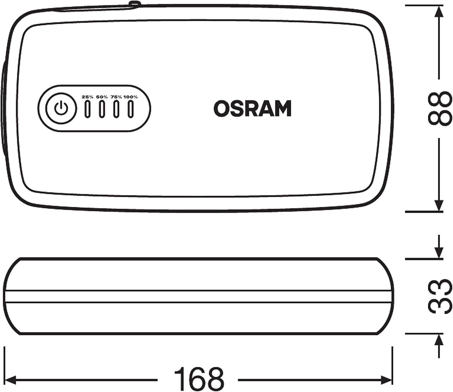 OSRAM BATTERYstart 300, avviatore al Litio da 13.000 mAh per Veicoli con Motore a Benzina Fino a 6l e Motore Diesel da 3l