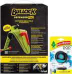 Bullock Defender Pro Blocca Volante Antifurto Universale per Auto, Scudo di Sicurezza in lega Rinforzata, Ideale per City Car, Facile Installazione + Arbre Magique POP Ocean