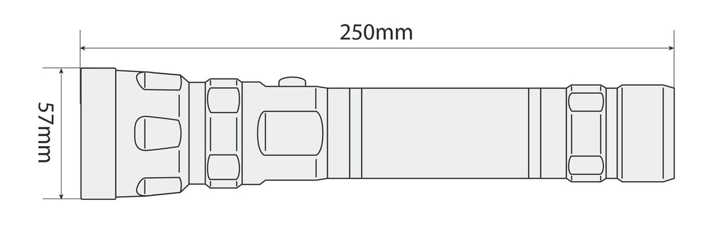 Patrol-Led, torcia a Led in alluminio - Maxi - 3W