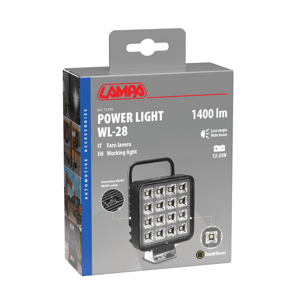 WL-28, faro ausiliario a 16 Led - 12/24V - Bianco