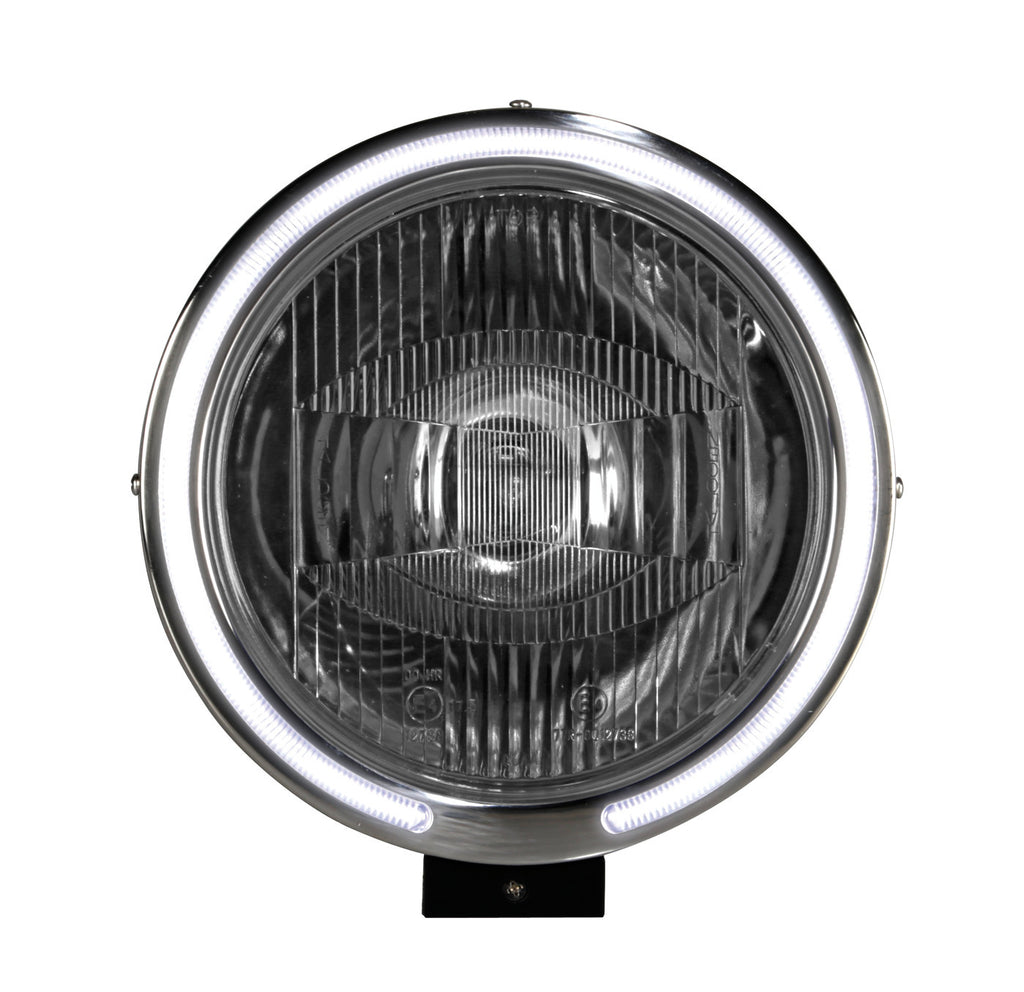 Angel-Eyes, Faro alogeno di profondità con luce di posizione a 8 Led - Bianco