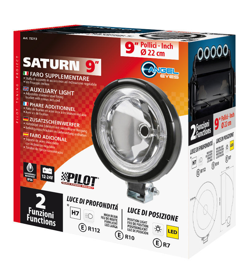 Saturn, faro alogeno di profondità con luce di posizione a led - Ø 220 mm