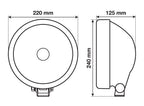 Neptune, faro alogeno di profondità con luce di posizione - Ø 220 mm