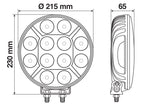 Orion, proiettore supplementare a 12 Led - 12/24V - Ø 215 mm - Cromo